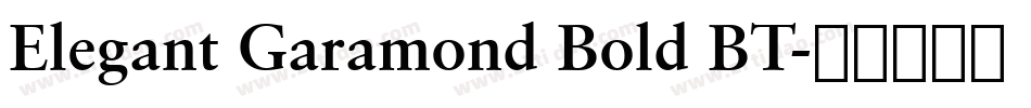 Elegant Garamond Bold BT字体转换